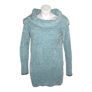 WHITE HOUSE BLACK MARKET Cowl Neck Chenille Pastel Green Sweater S
